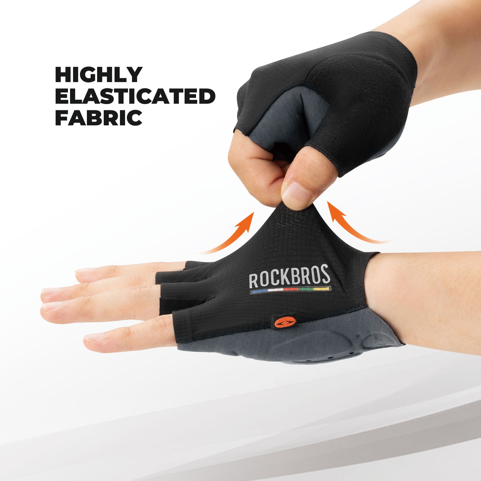 ROCKBROS road to sky short finger mountain cycling gloves shock absorbing anti-slip breathable and outdoor use