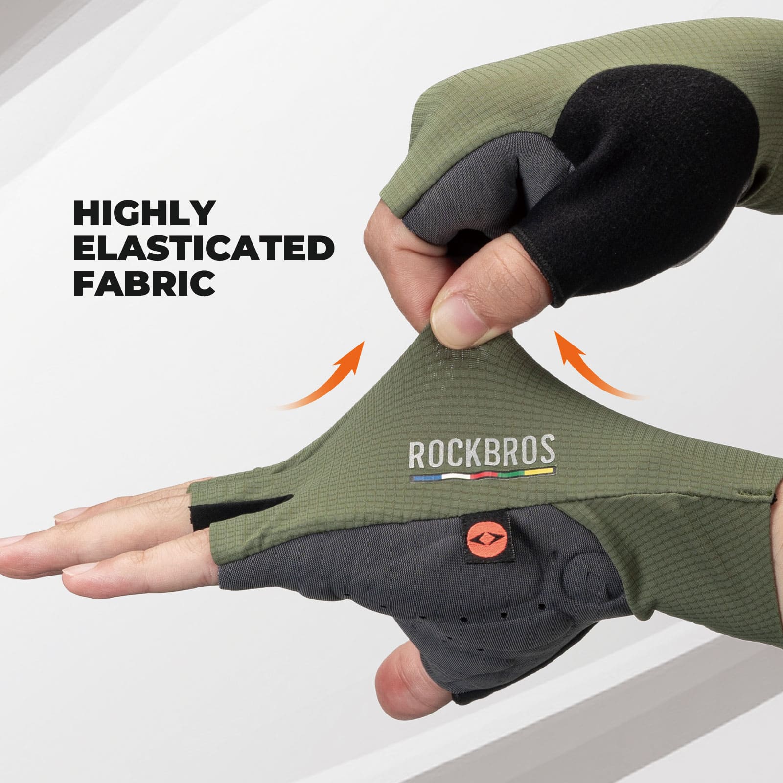 ROCKBROS road to sky short finger road cycling gloves shock absorbing anti-slip breathable for long distance riding