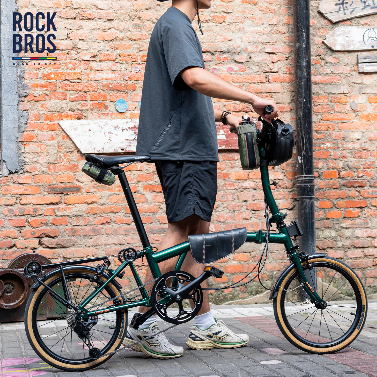 ROAD TO SKY Recycled Tire Bike Frame Bag 0.5L
