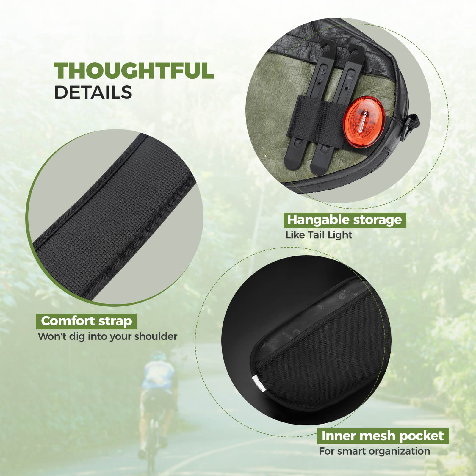 ROAD TO SKY eco-friendly bike handlebar bag recycled tire