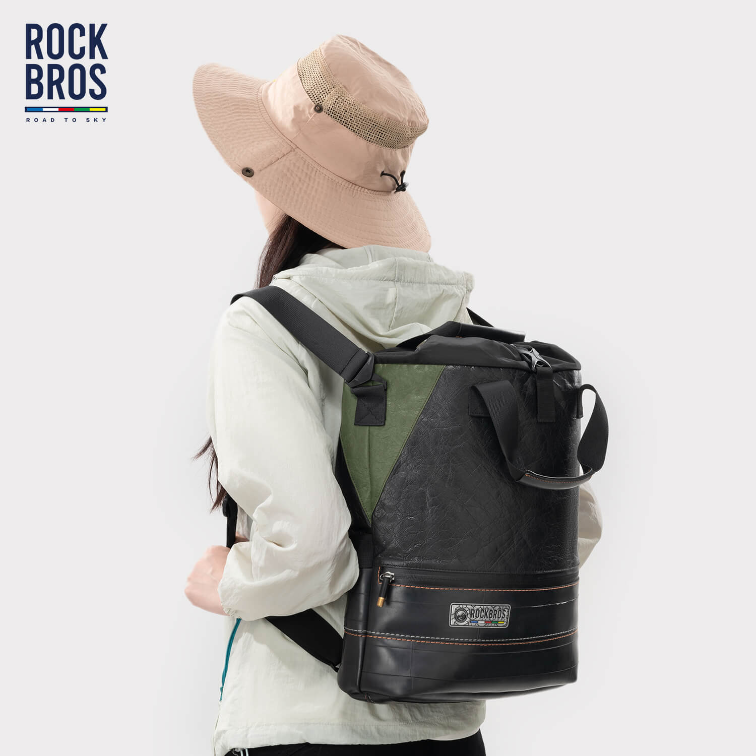 ROAD TO SKY Tyvek Recycled Tire Bike Panniers 12L waterproof eco-friendly bicycle bag for commuting and touring