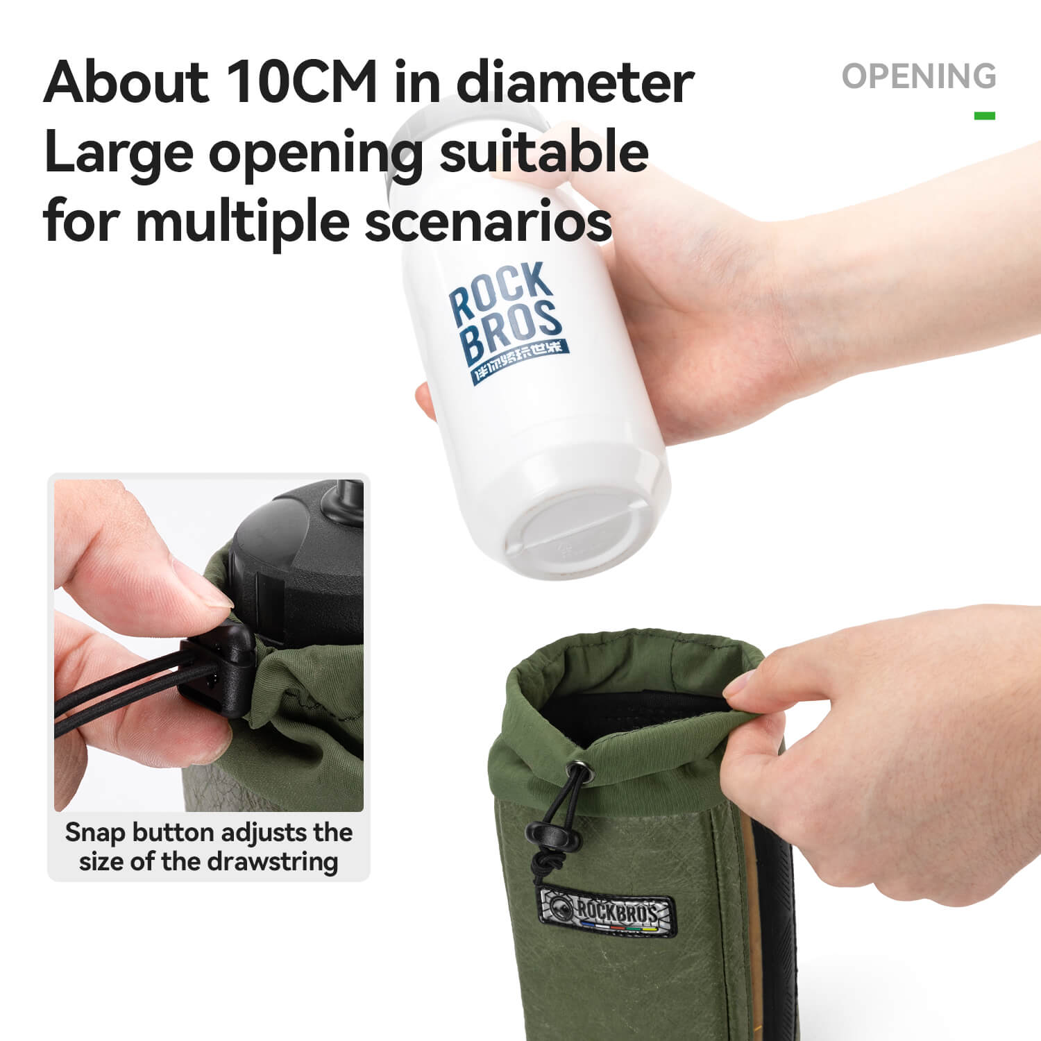 ROAD TO SKY bike water bottle bag mounted on handlebar, lightweight and secure for cycling