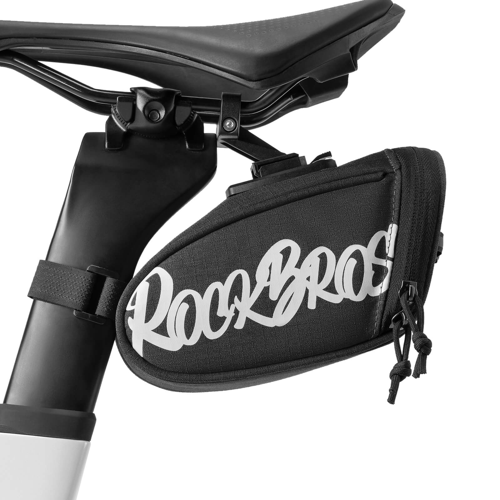 ROCKBROS 0.8L Bike Saddle Bag – Compact Rear Bag for Cycling Essentials
#Color_Black