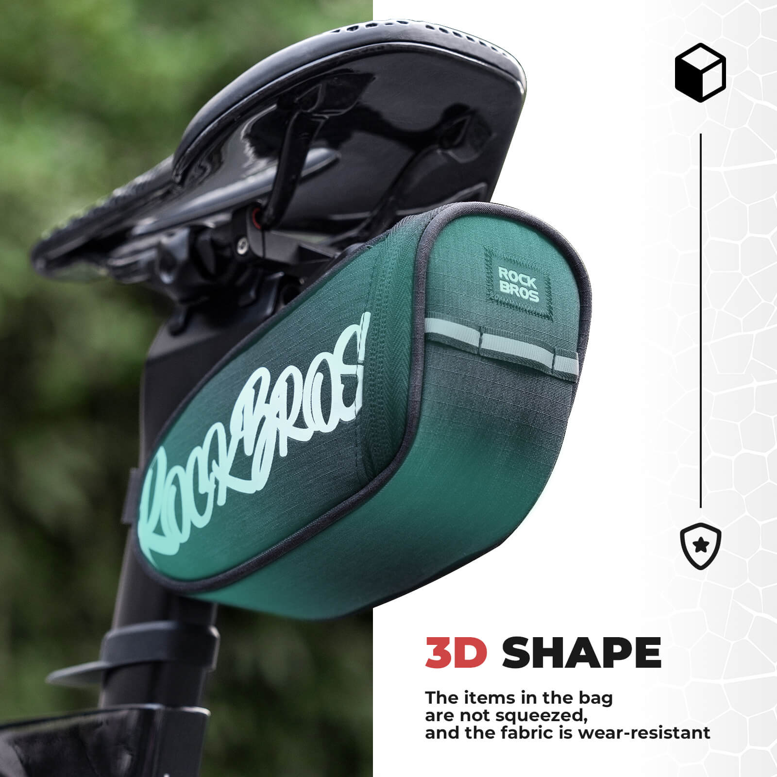 ROCKBROS 0.8L Bike Saddle Bag – Compact Rear Bag for Cycling Essentials
