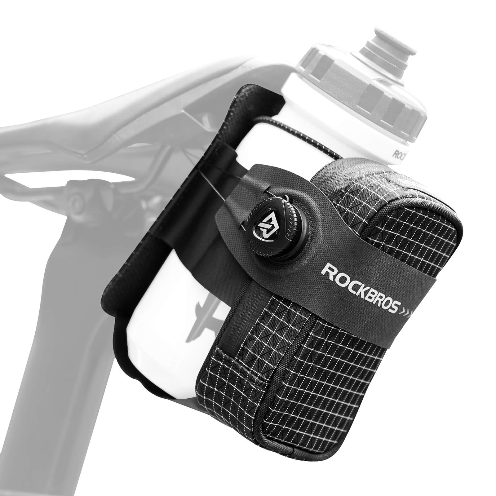 ROCKBROS 0.8L Bike Saddle Bag with Integrated Water Bottle Holder and 3D Sleek Design
#Color_Grid