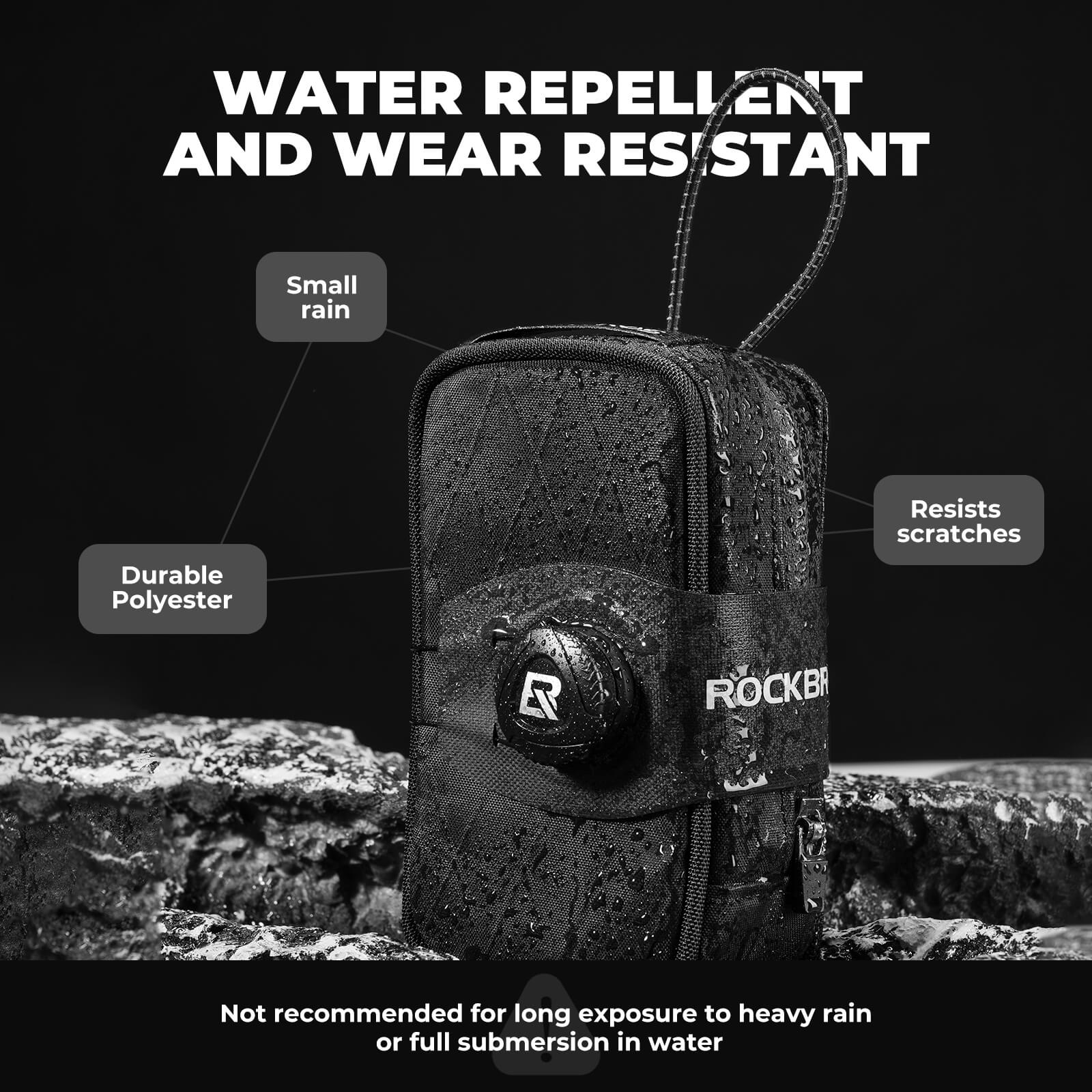 Water-resistant thickened polyester fabric of ROCKBROS saddle bag for MTB and road bikes