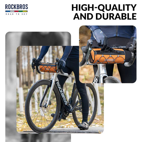 ROCKBROS 1.5L Bike Handlebar Roll Bag with Twist Lock Mount and Waterproof Design
#Color_Orange