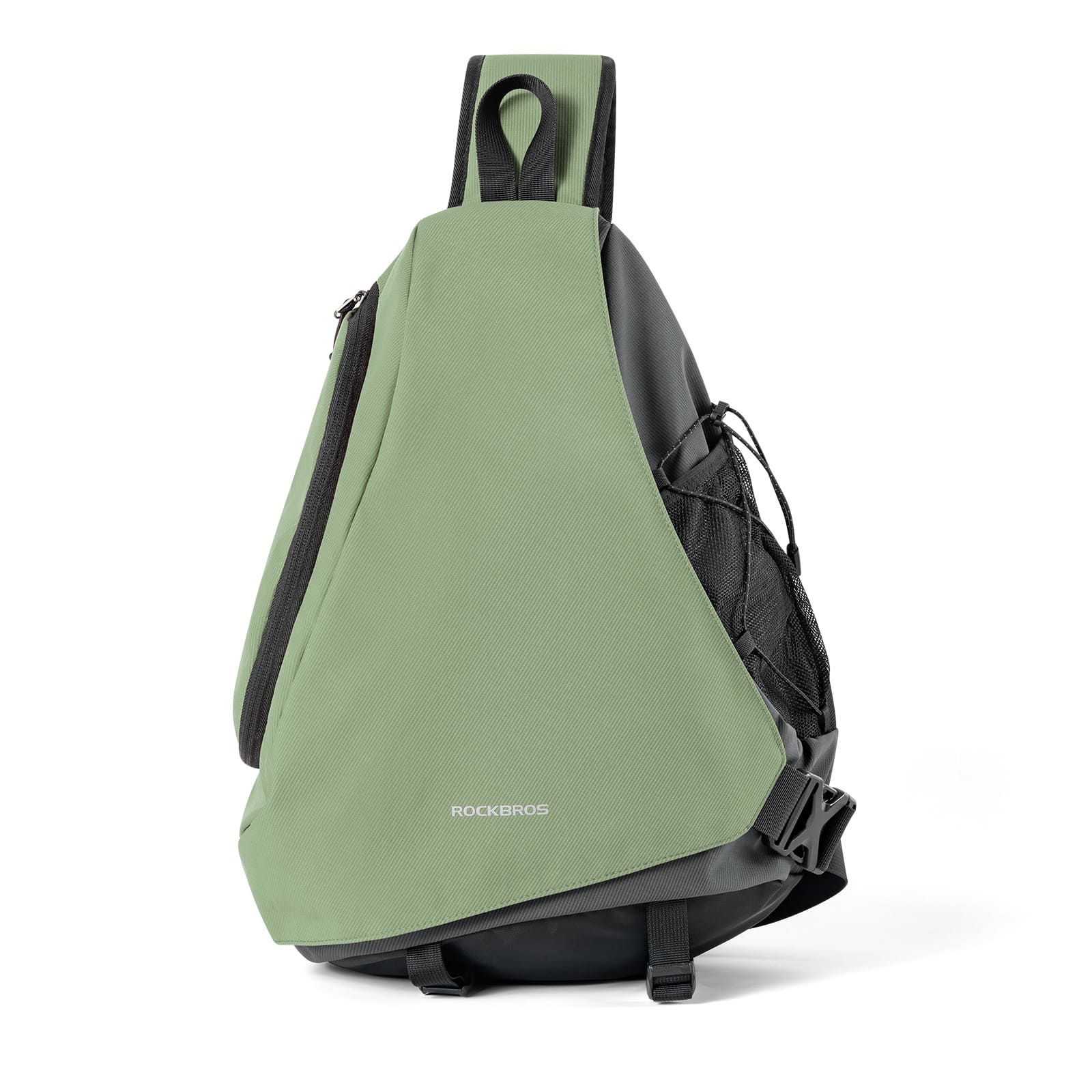 ROCKBROS outdoor crossbody sling bag with magnetic buckle for cycling hiking and daily carry
#Color_Army Green