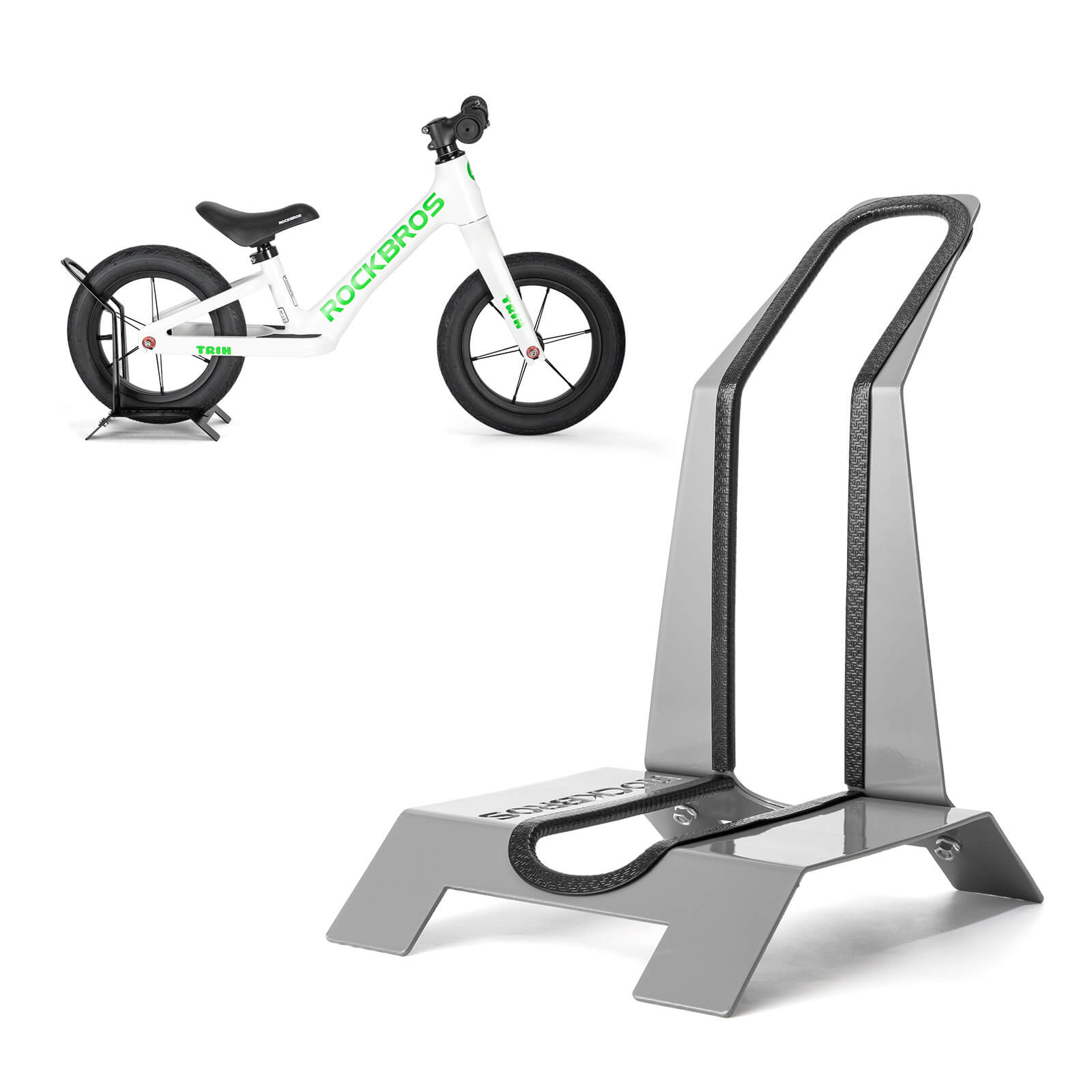 ROCKBROS 12 inch children's bicycle floor stand and scooter parking rack
#Color_Gray