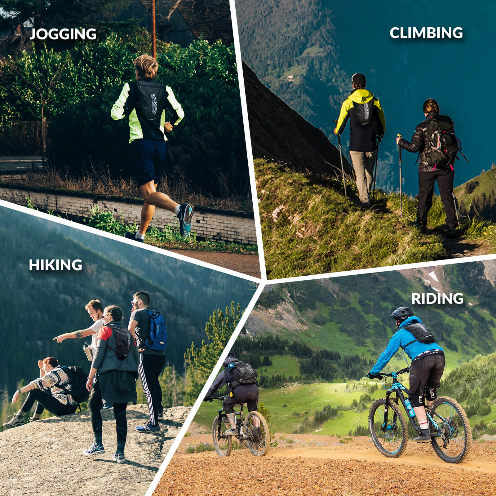 ROCKBROS 2L Hydration Backpack for cycling, hiking, and running with leak-proof water bladder and ergonomic breathable design