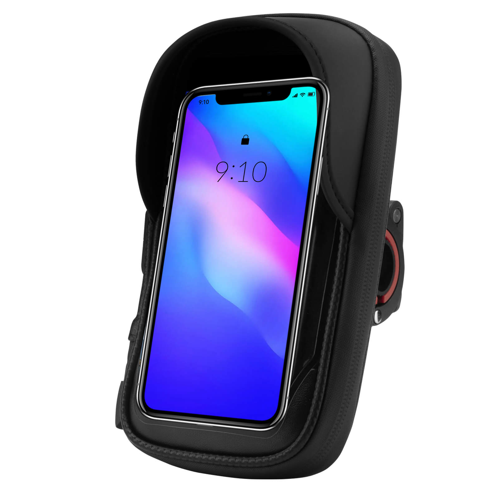 ROCKBROS 360° rotation bike phone mount bag with carbon texture design