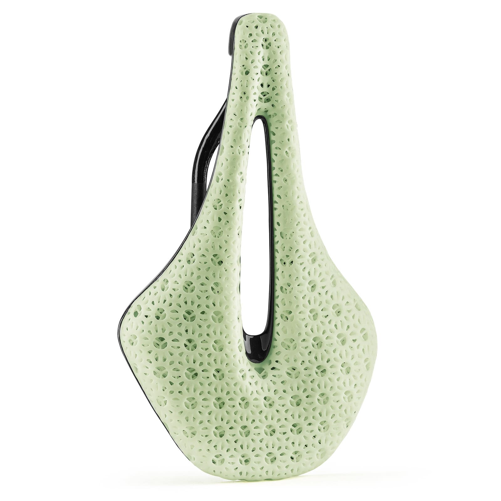 ROCKBROS 3D printed bike saddle with carbon rails lightweight cycling seat
#Color_Green