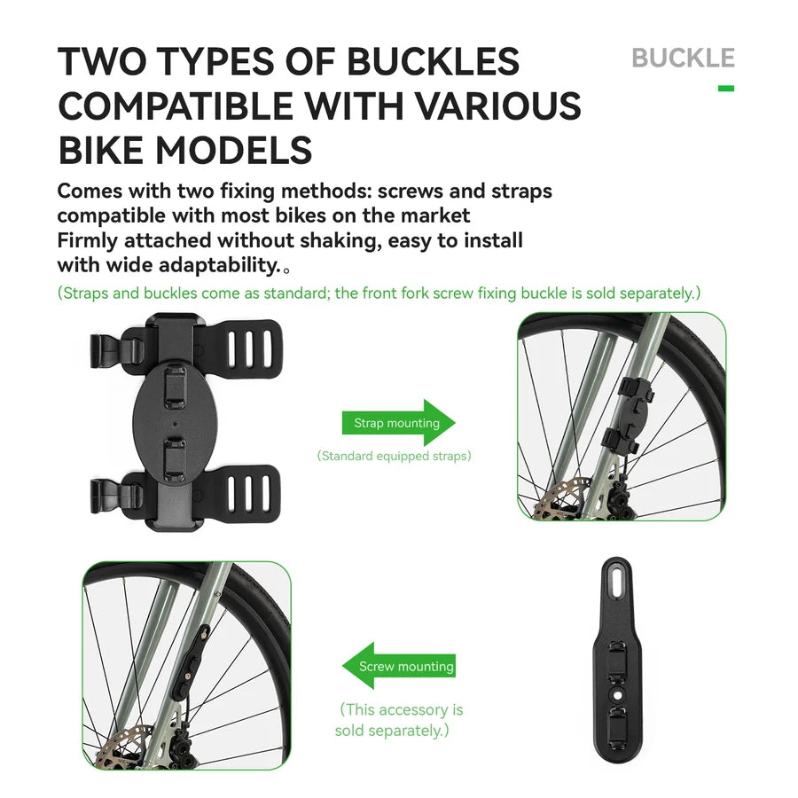 ROCKBROS 4L waterproof bike fork bag with quick-release mount for bikepacking, gravel riding, and outdoor cycling
