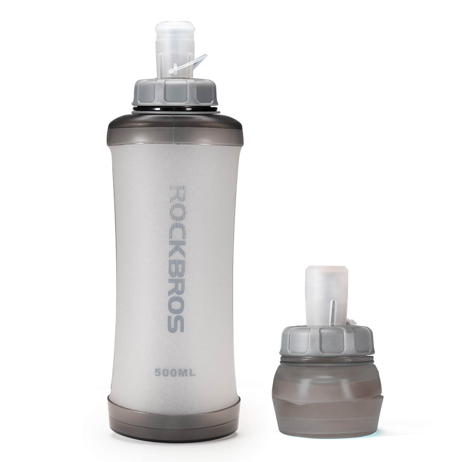ROCKBROS 500ml blue water soft flask for running and hydration
#Color_Gray