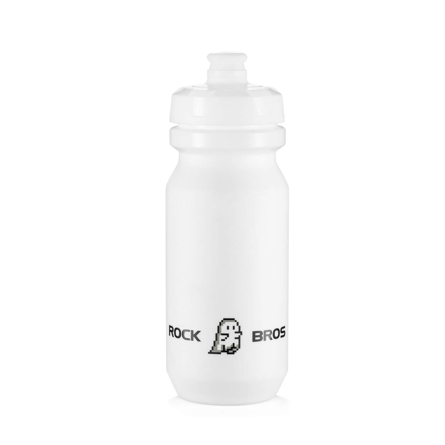 ROCKBROS 600ml bike water bottle with soft skin-feeling grip and pull-top lid
#Color_White(600ml)