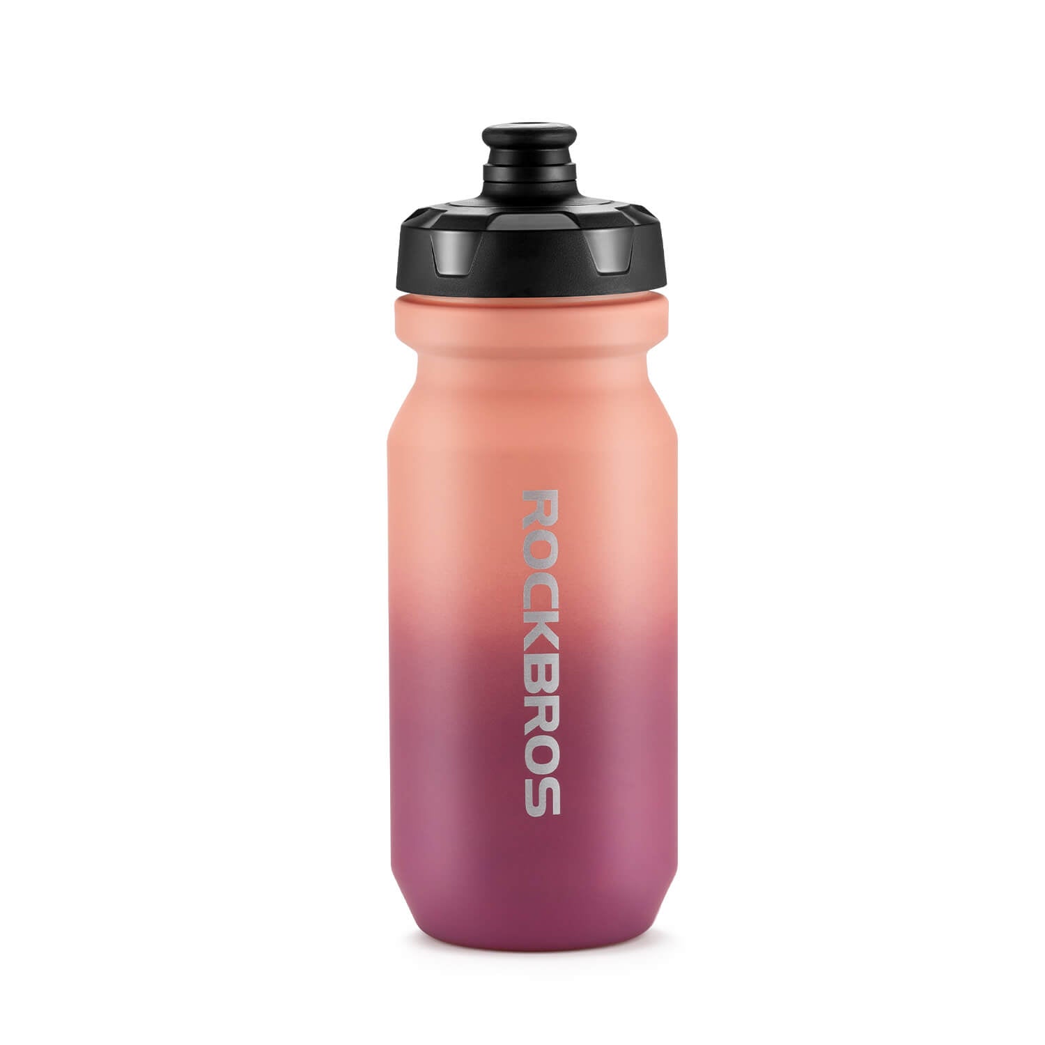 ROCKBROS 600ml bike water bottle with soft skin-feeling grip and pull-top lid
#Color_Gradient Red(600ml)