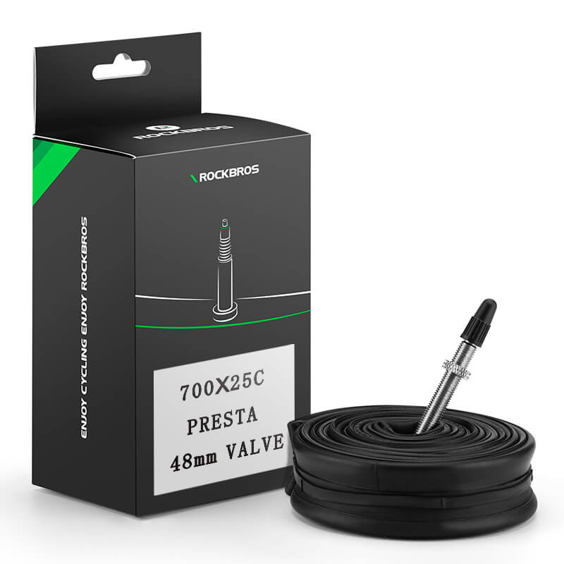 ROCKBROS 700C bicycle inner tube compatible with tire widths from 23C to 35C.