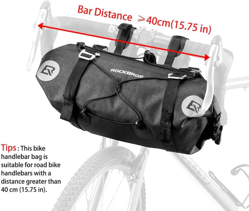 ROCKBROS Waterproof Adjustable Capacity Handlebar Bags for Bikepacking Adventures