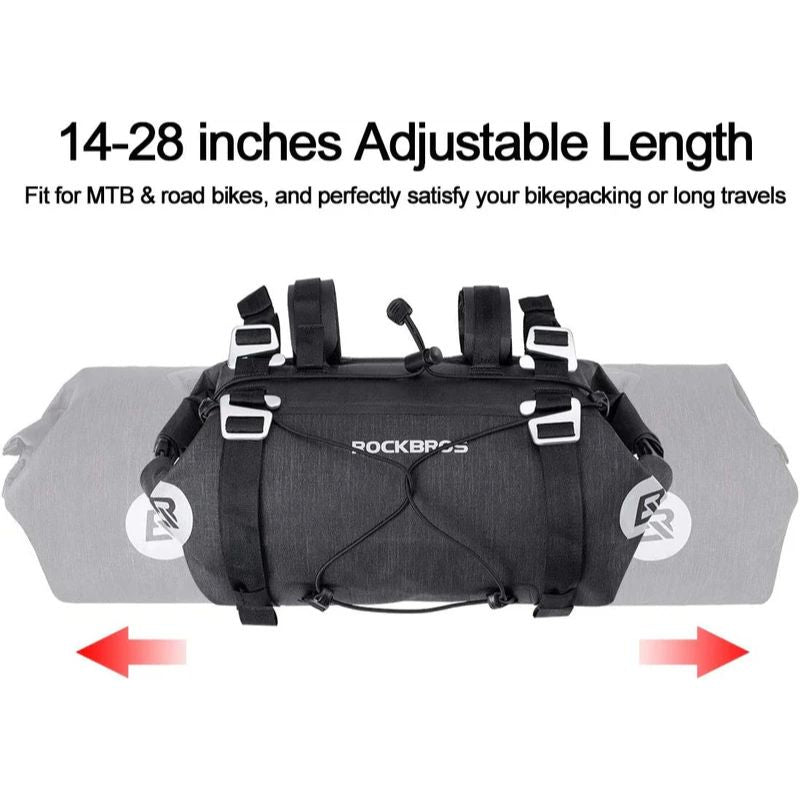 ROCKBROS Waterproof Adjustable Capacity Handlebar Bags for Bikepacking Adventures