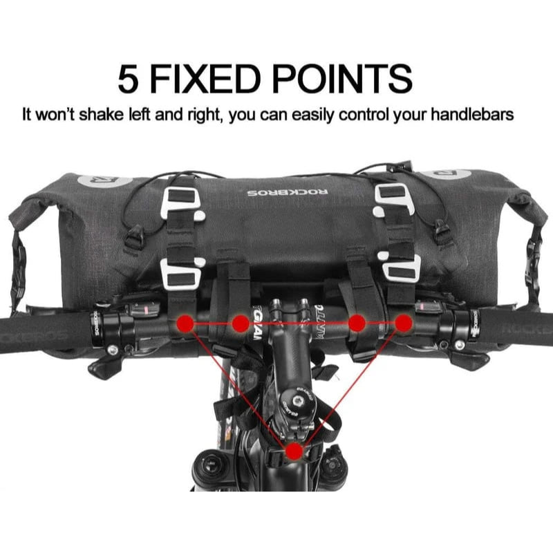ROCKBROS Waterproof Adjustable Capacity Handlebar Bags for Bikepacking Adventures