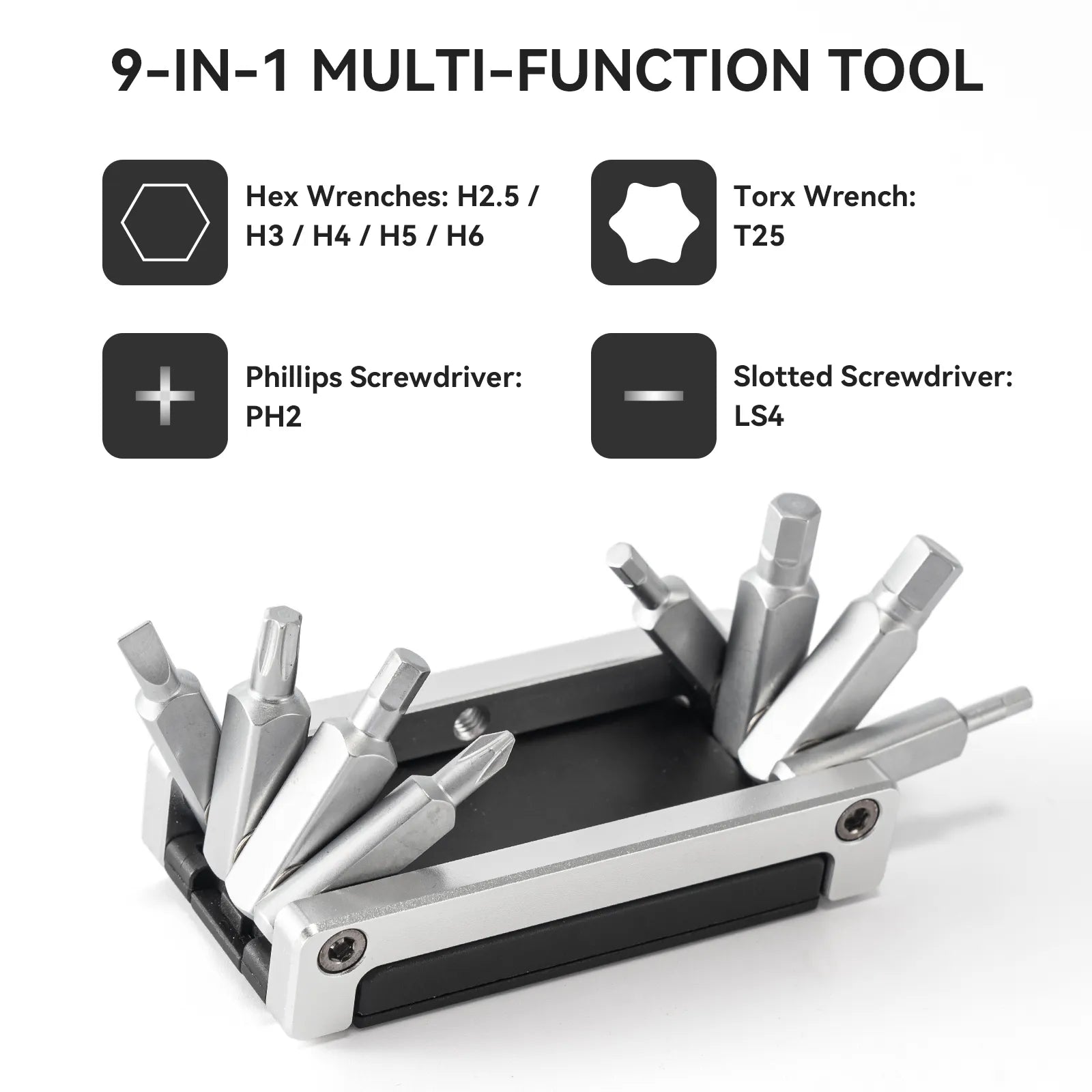 ROCKBROS 8-in-1 mini portable bike repair tool for road and mountain bikes