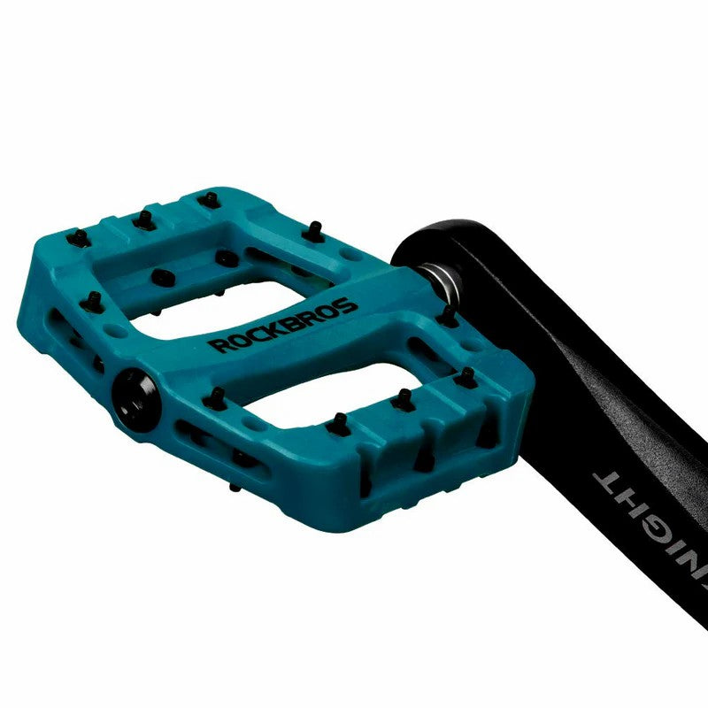 ROCKBROS 9/16" nylon bike pedals with high-speed bearings for smooth cycling performance
#Color_Blue
