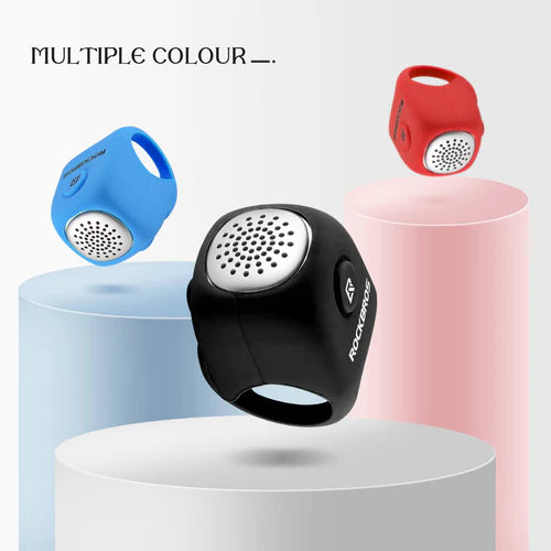 ROCKBROS Loud Electric Bike Horn for Handlebar with 90dB Sound, Rainproof Protection, and Replaceable Battery
#Color_Black