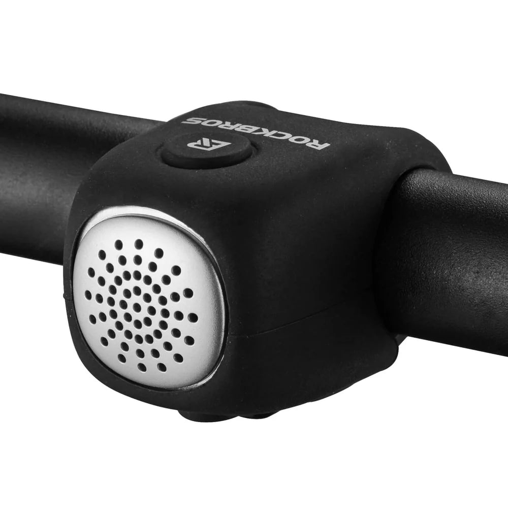 ROCKBROS Loud Electric Bike Horn for Handlebar with 90dB Sound, Rainproof Protection, and Replaceable Battery
#Color_Black