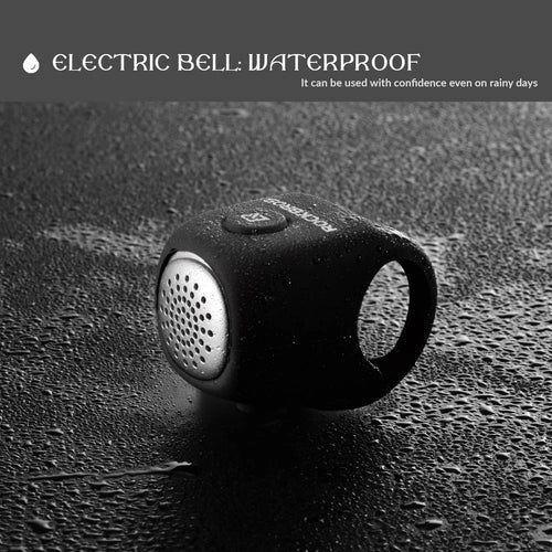 ROCKBROS Loud Electric Bike Horn for Handlebar with 90dB Sound, Rainproof Protection, and Replaceable Battery
#Color_Black