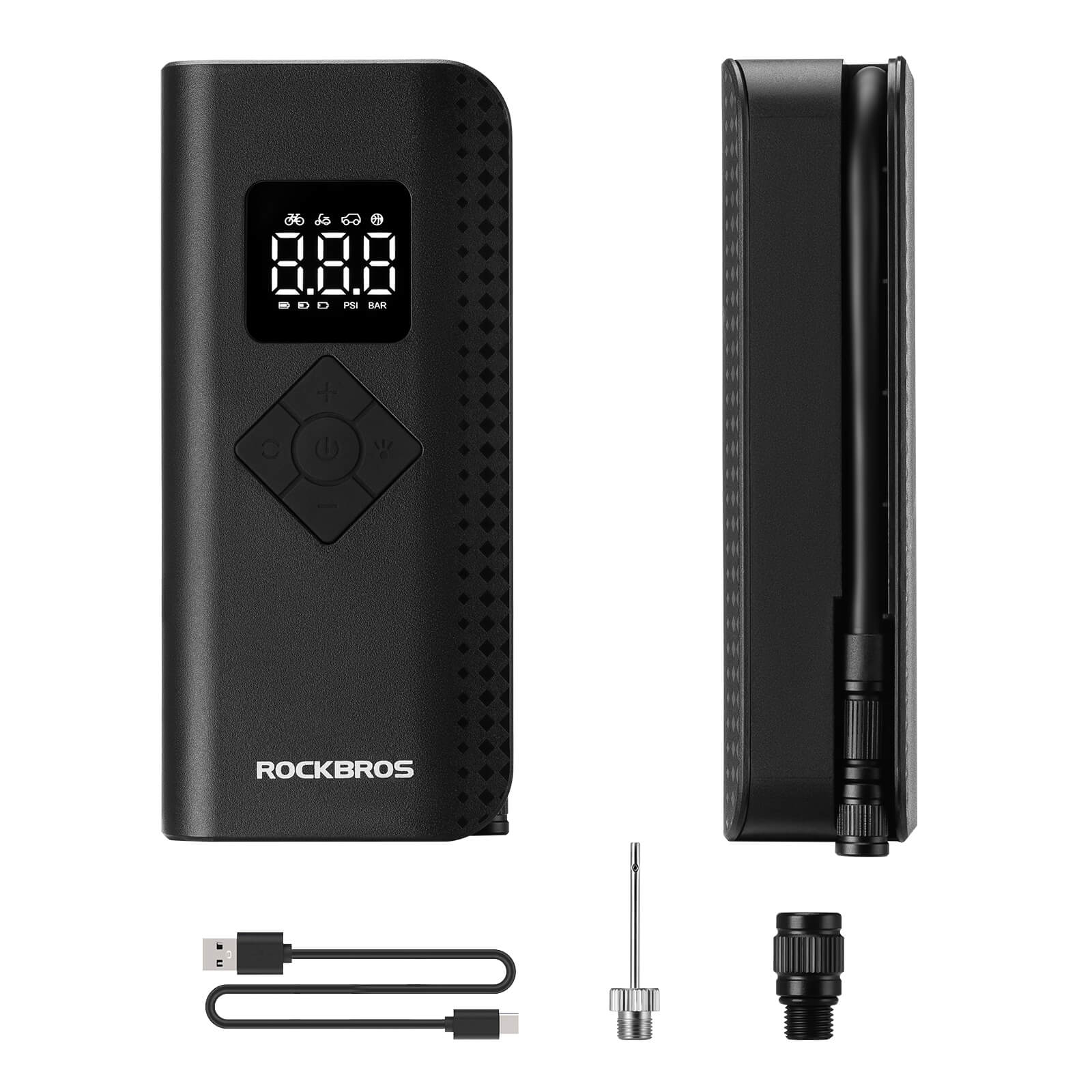 ROCKBROS A13 Mini Electric Air Bike Tire Pump 150PSI for quick inflation