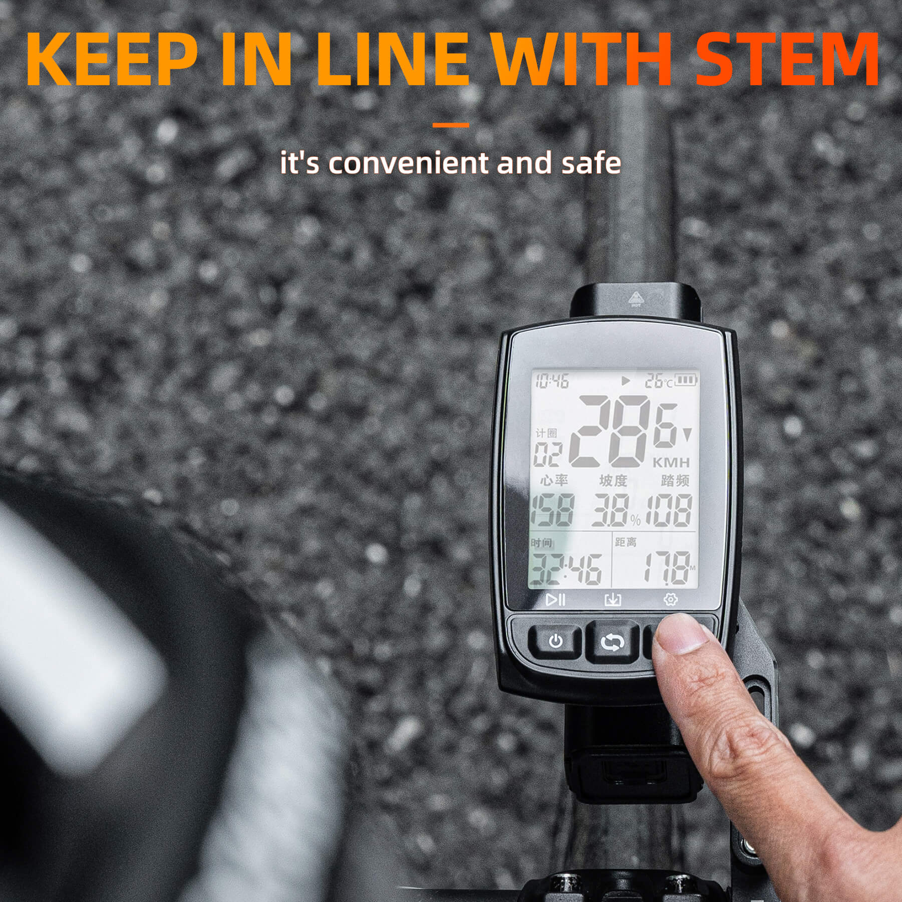 ROCKBROS adjustable bike computer mount with extendable design on handlebar