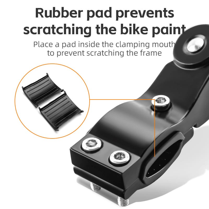 ROCKBROS Thickened Carbon Steel Non-Slip Bike Kickstand with Rubber Pad for Secure Parking