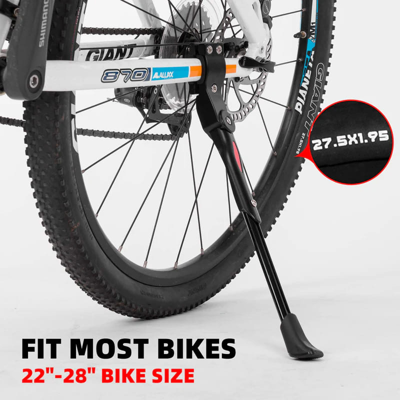 ROCKBROS Thickened Carbon Steel Non-Slip Bike Kickstand with Rubber Pad for Secure Parking