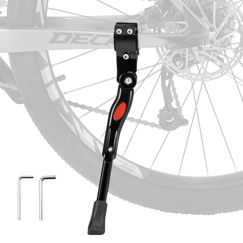 ROCKBROS Thickened Carbon Steel Non-Slip Bike Kickstand with Rubber Pad for Secure Parking