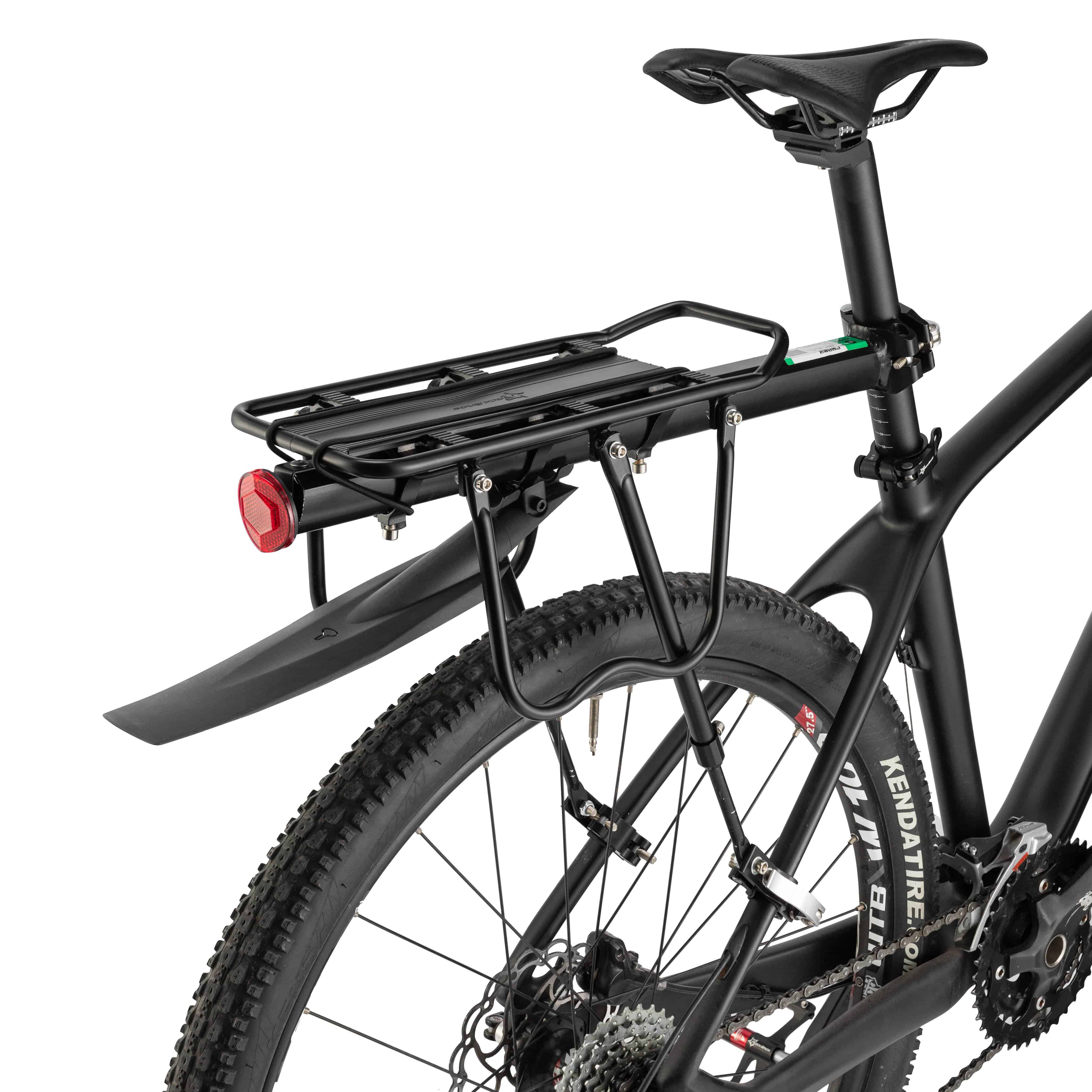 Adjustable rear bike rack with quick release and fender by ROCKBROS