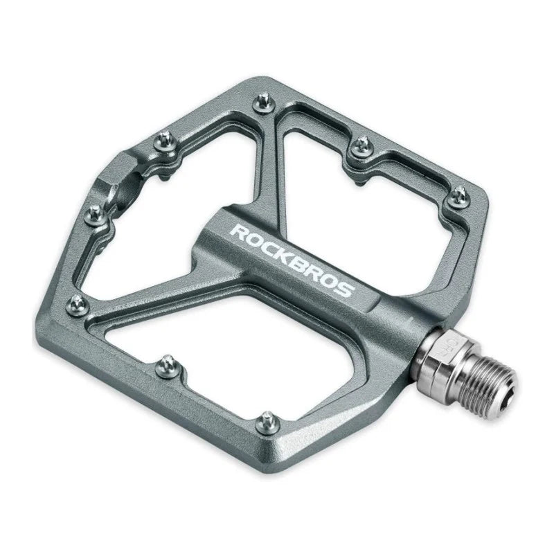ROCKBROS Aluminum Bearing Bike Pedals with wide platform, lightweight design, and sealed bearings for smooth, stable cycling
#Color_Titanium