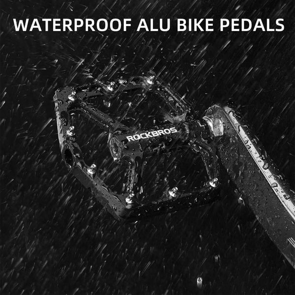 ROCKBROS Aluminum Bearing Bike Pedals with wide platform, lightweight design, and sealed bearings for smooth, stable cycling