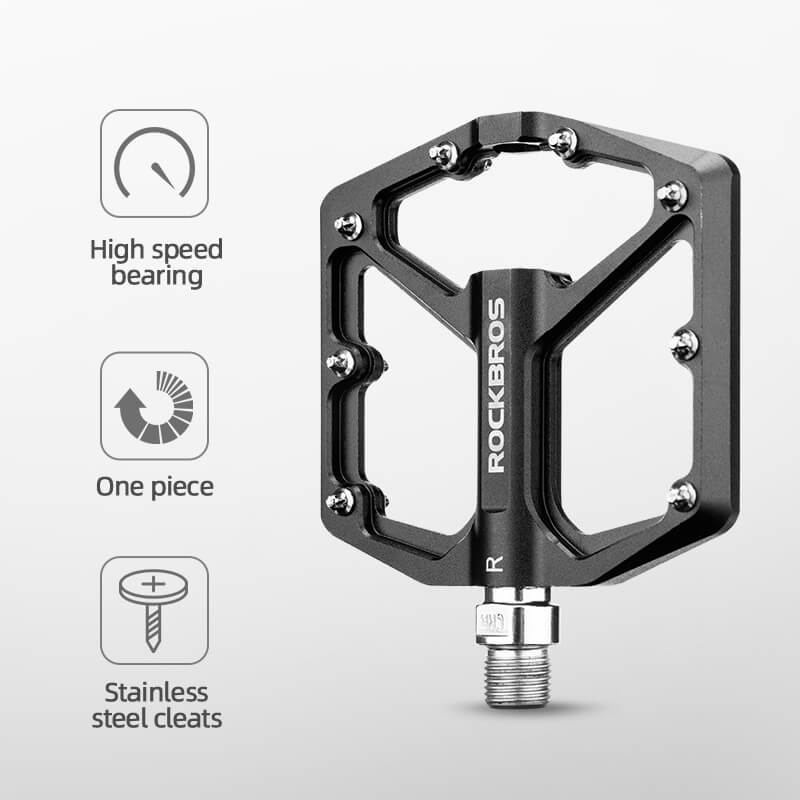 ROCKBROS Aluminum Bearing Bike Pedals with wide platform, lightweight design, and sealed bearings for smooth, stable cycling