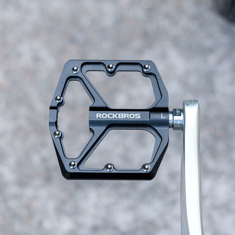 ROCKBROS Aluminum Bearing Bike Pedals with wide platform, lightweight design, and sealed bearings for smooth, stable cycling