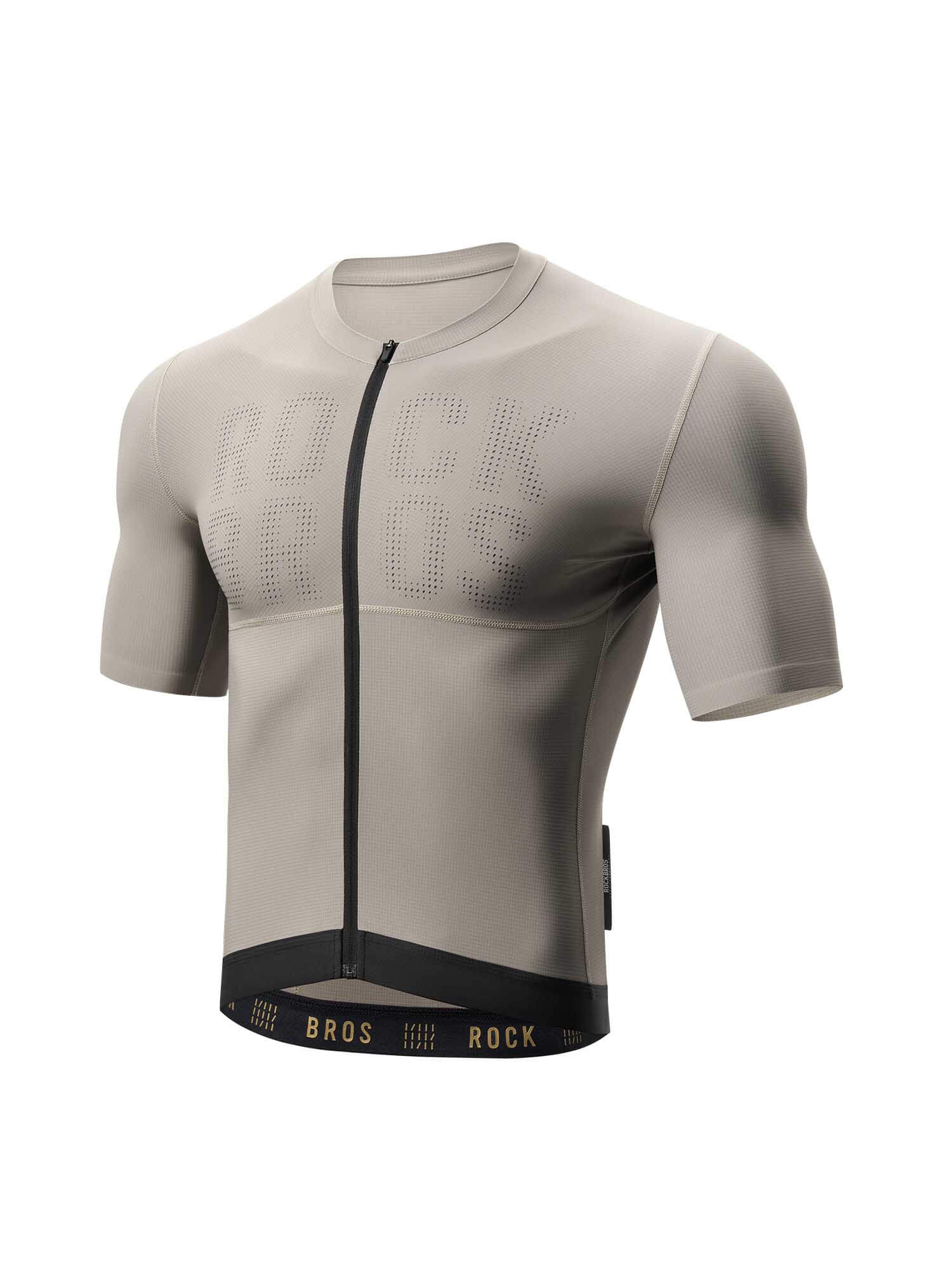 ROCKBROS Amber men’s short-sleeve breathable cycling jersey with rear pockets
#Color_Khaki