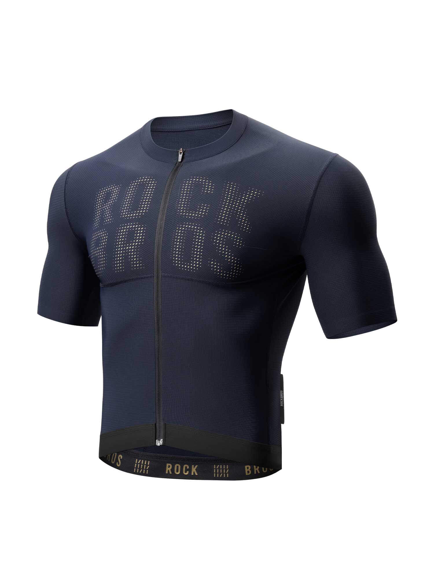 ROCKBROS Amber men’s short-sleeve breathable cycling jersey with rear pockets
#Color_Dark blue