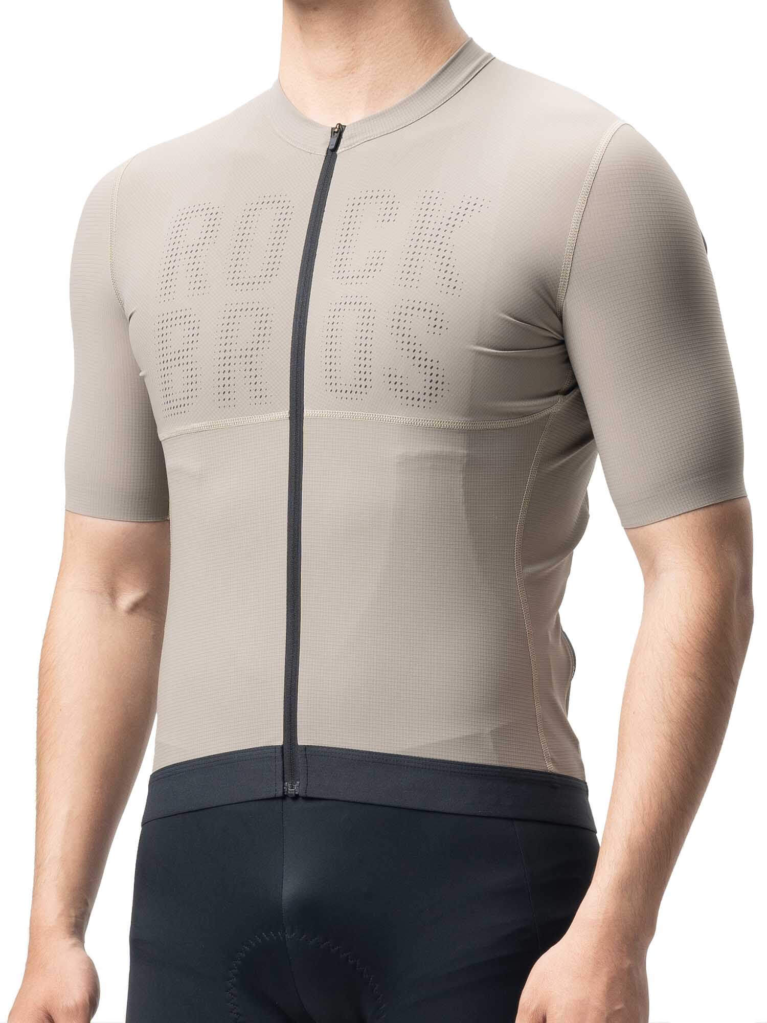 ROCKBROS Amber men’s short-sleeve breathable cycling jersey with rear pockets
#Color_Khaki