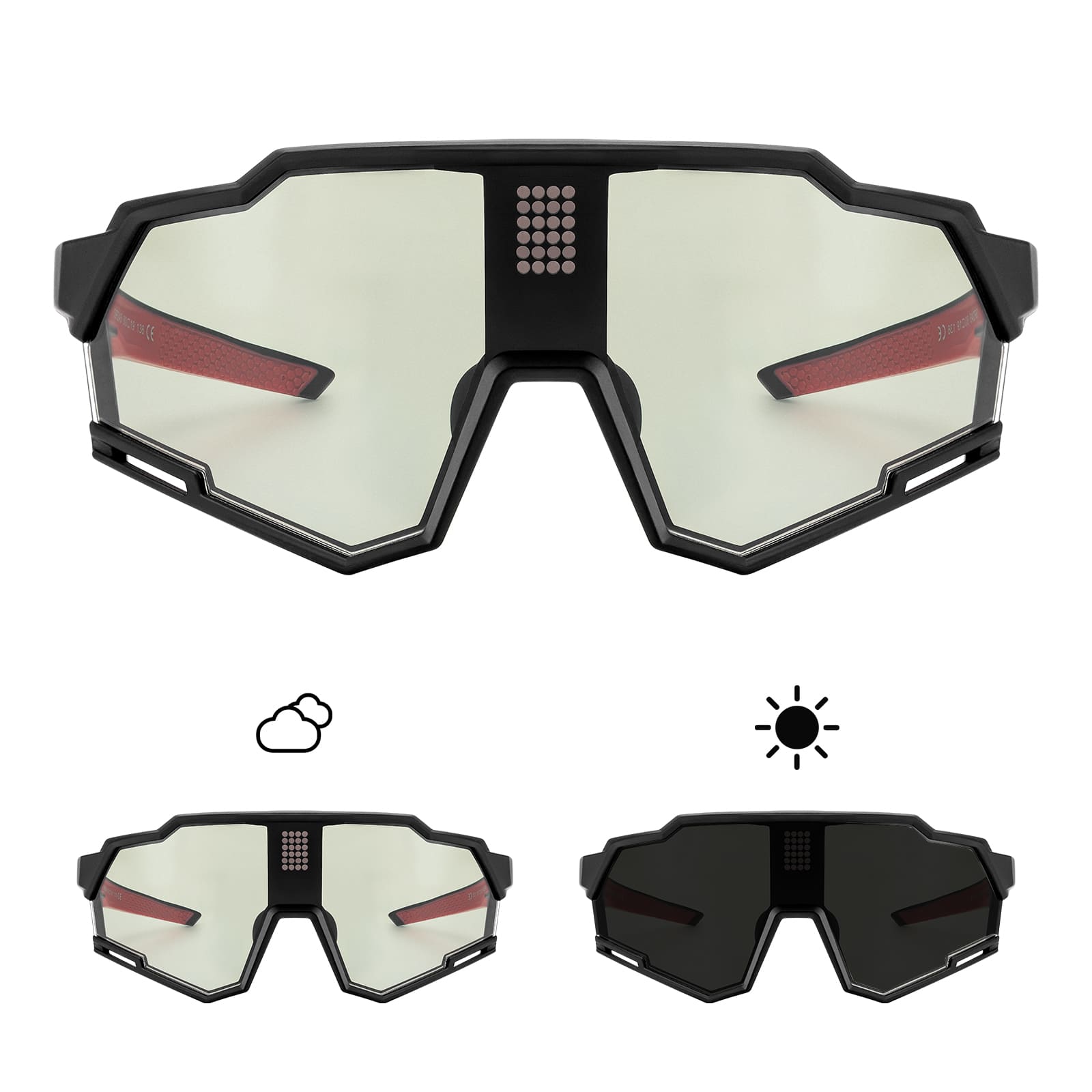 ROCKBROS anti-glare smart LCD adaptive cycling glasses for road cycling and outdoor riding