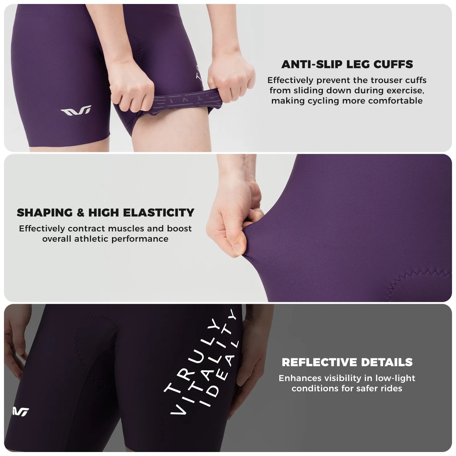 ROCKBROS TVI one-piece cycling bib shorts with ergonomic padding and seamless fit for long-distance road cycling
#Color_Purple