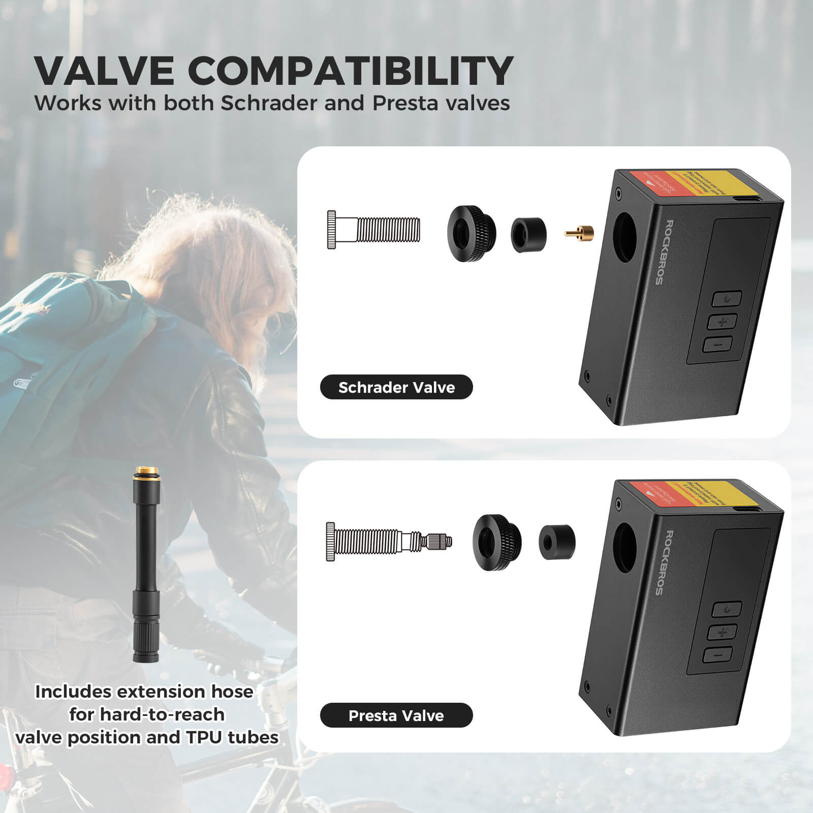 AS240 PRO Mini Electric Bike Pump