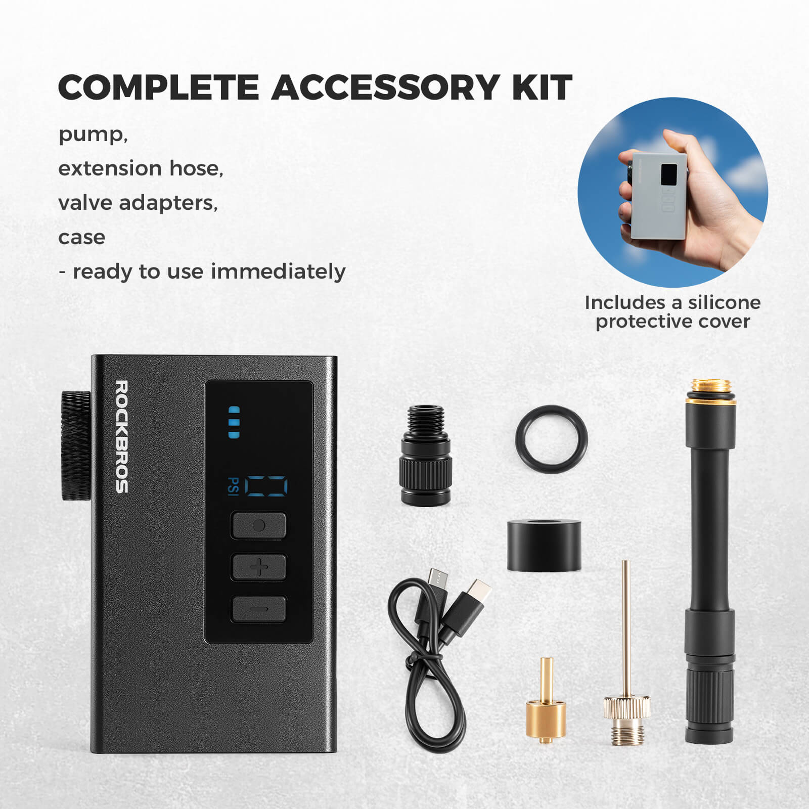 AS240 PRO Mini Electric Bike Pump