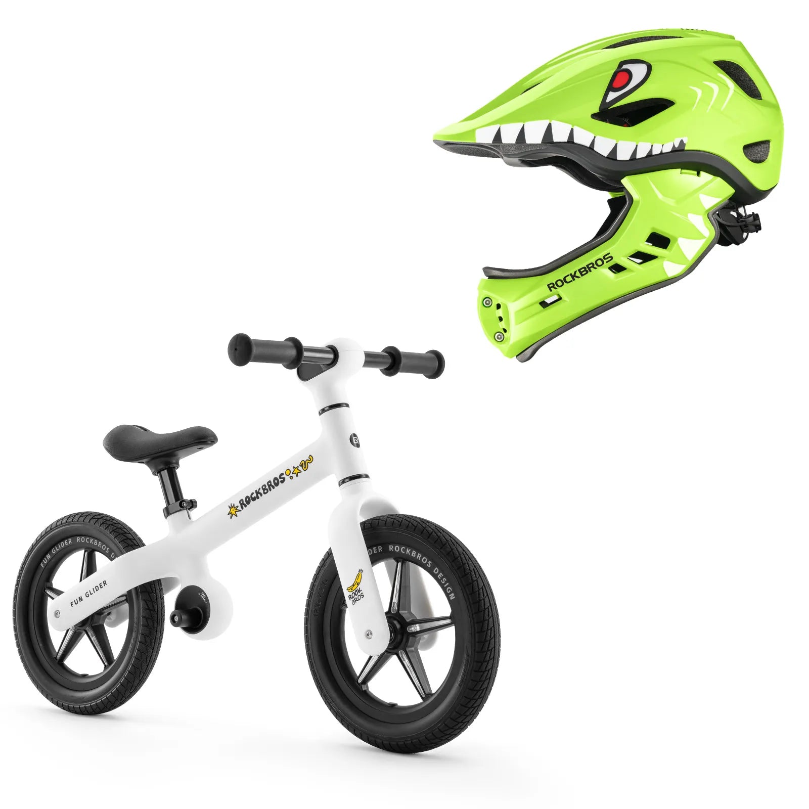 Balance Bike & Kids Helmet Safety Set