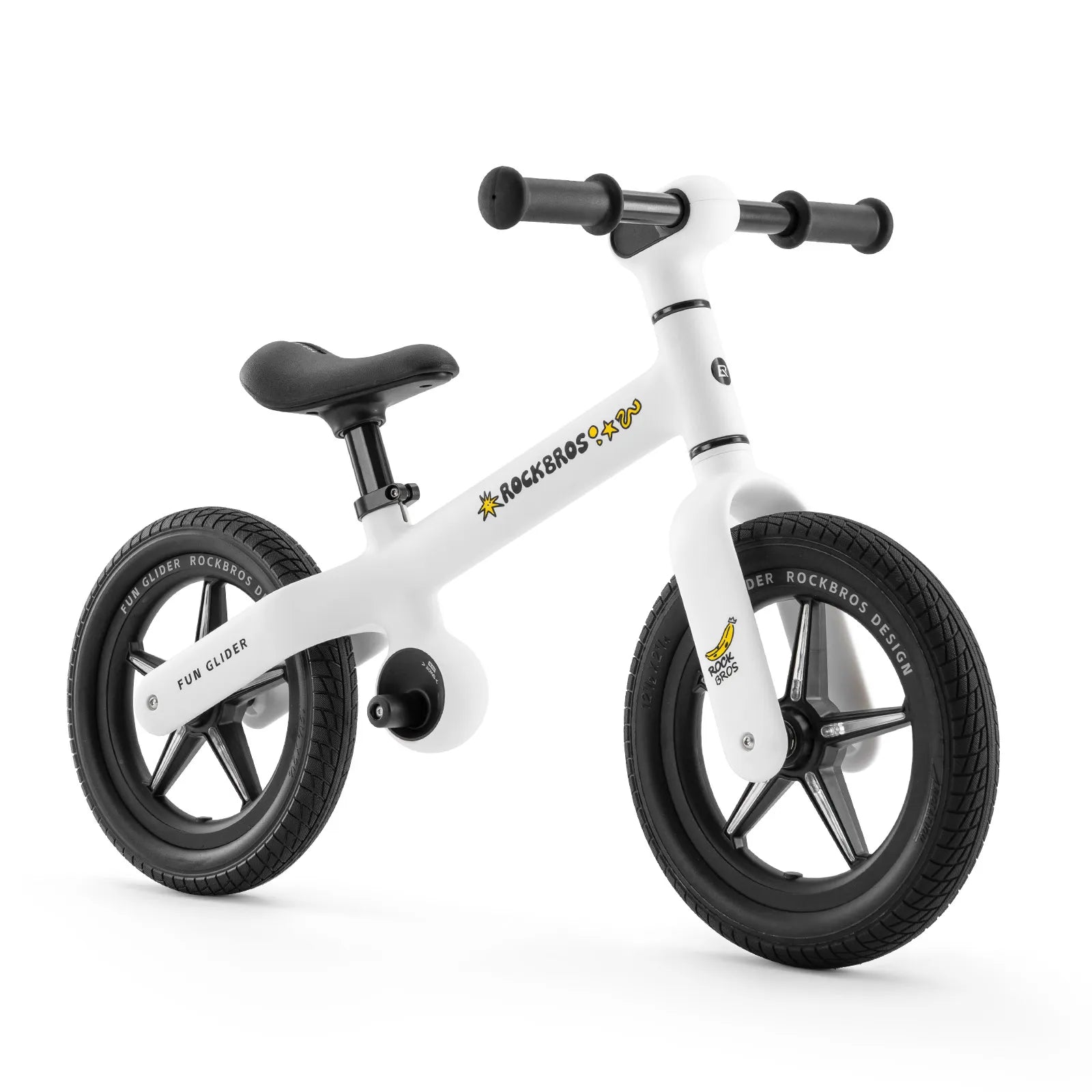 ROCKBROS balance bike and helmet starter kit for young riders learning balance, coordination, and cycling skills
#Color_White