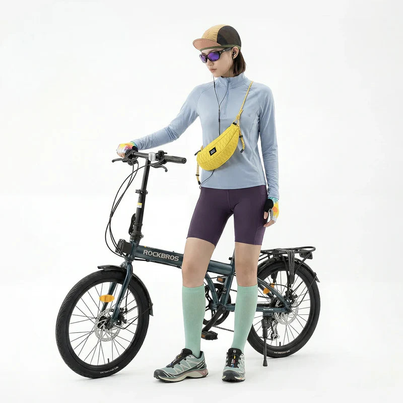 ROCKBROS banana bike handlebar bag 1.8L lightweight crossbody cycling bag