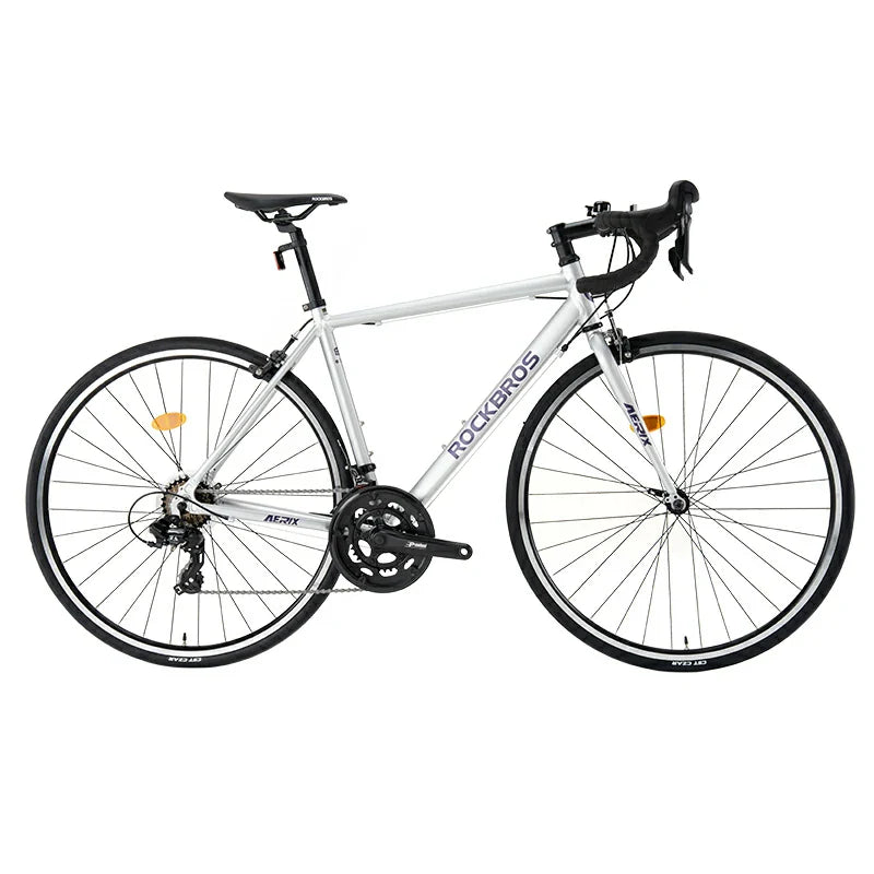 ROCKBROS beginner road bike with aluminum frame and 700C wheels
#Color_Gray